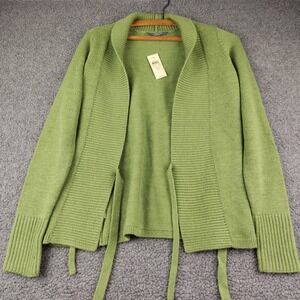 At Studio Cardigan Merino Wool Green Size XS Women's NWT $88